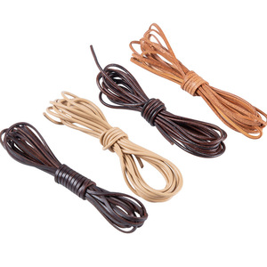 Genuine cowhide <b>rope</b>, DIY jewelry accessories, handmade materials, cowhide <b>rope</b> for bracelets and necklaces, wholesale - Product Image 2