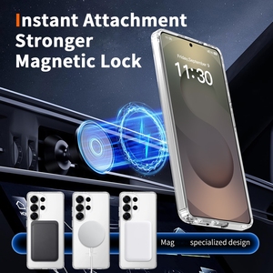 Étui de téléphone magnétique transparent <span class=keywords><strong>pour</strong></span> Samsung <span class=keywords><strong>Galaxy</strong></span> S26 Ultra, fin, anti-rayures, TPU+PC, résistant aux chocs, compatible avec Samsung S24 S25 S26 - Product Image 6