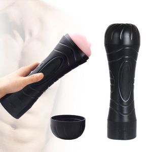 Masturbador masculino realista-Coño de bolsillo vibrador con textura oral y vaginal, juguete de placer en forma de linterna para pedidos a granel - Product Image 3