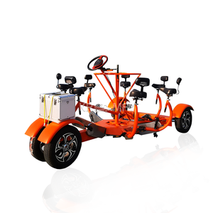 Vélo tandem à pédalage simple avec cadre en acier, bar à bière et bar mobile, système de freinage à disque avant et à tambour arrière, personnalisable, à vendre - Product Image 6