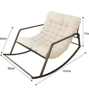 Offre Spéciale chaise inclinable facile en cuir souple paresseux garçon canapé velours secouant caractéristique maison sieste salon balcon salle à manger