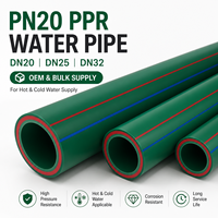 Tuyau d'eau PPR PN20 DN20 DN25 DN32 pour l'alimentation en eau chaude et froide, tuyau de plomberie à fusion thermique, fabricant OEM