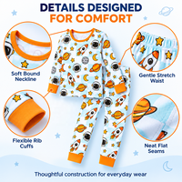 Ensemble de pyjama décontracté et respirant pour bébé, imprimé dinosaure, en coton et élasthanne, manches courtes, 2 pièces, OEM, pour 2-4 ans