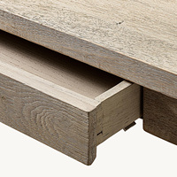 Table console en bois de style américain personnalisée Rhoohill, meubles vintage de style campagnard français, table d'entrée en chêne recyclé