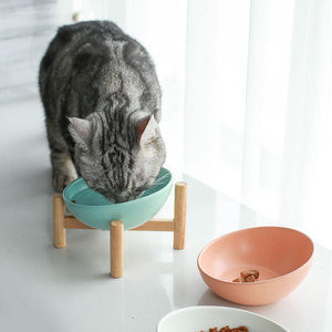 Cuenco de cerámica para gatos y perros, tazón de alimentación de agua y comida inclinada - Product Image 6