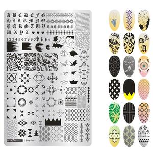 Fiore Animale Nail Stamping Piatti Marmo Timbro Immagine Modelli Geometrica Manicure Stampa Stencil Strumenti - Product Image 3