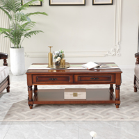 Table basse en bois Live Edge pour salon à la maison Table basse carrée avec beauté naturelle pour accentuer votre espace