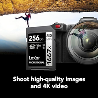 Kartu Memori Lexar Professional 1667x SD UHS-II Seri SILVER V60 64GB 128GB 256GB Kecepatan Tinggi untuk Video Full HD 4K