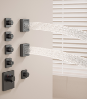 ENQUÊTE 2025 Nouvel ensemble de douche de plafond dissimulé à 6 fonctions avec lumière LED Robinet cascade de massage pluie et dos à 6 fonctions