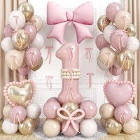 Decorazioni per il 16° Compleanno da Ragazza, Palloncini in Lattice Rosa Sabbia, Fiocco e Palloncino a Cuore in Foil per Festa Boho di 16 Anni