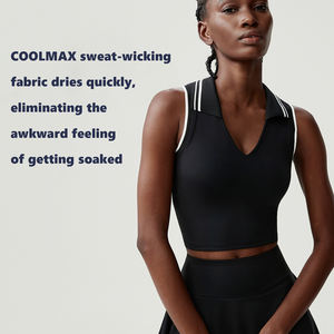 XW-YB513 + SP567 sıcak satış toptan hızlı kuru tenis etek <span class=keywords><strong>2</strong></span> parça Set ile yüksek elastik şartları Tank Top giymek kadınlar - Product Image 4