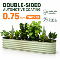 Jardinière surélevée en métal de qualité supérieure pour l'extérieur, bac à plantes en acier galvanisé robuste pour potager, résistant à la rouille, modulaire
