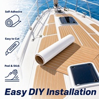 Tapis de sol de bateau personnalisé en mousse EVA, antidérapant, auto-adhésif, effet teck, pour yacht, camping-car, glacière, kayak, accessoires de jet ski