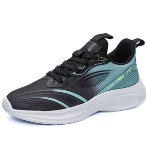 Zapatillas Deportivas Casuales para Hombre, Negras, de Malla, con Cordones, Punta Redonda, Transpirables, Suela de Goma, Entresuela de EVA, para Todas las Temporadas, Venta al Por Mayor - Product Image 2