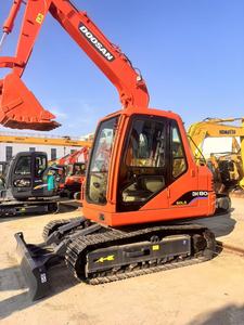 Mini excavadora usada Doosan DH80 de 7, 8 y 9 toneladas, cucharón de 0.32 m³ con hoja dozer DH80-7, buen estado, inspección en vídeo. - Product Image 2
