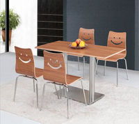 Fast Food ristorante mobili scuola mensa compensato Bar caffetteria tavolo da pranzo con sedie Set