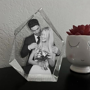 Decoración de Cristal con Grabado de Fotos en Forma de Corazón, Grabado Láser en Cristal Blanco K9, Regalo Personal para el Día de San Valentín - Product Image 4
