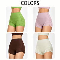 Shorts de sport taille haute ultra-élastiques en nylon et élasthanne recyclés, séchage rapide, pour yoga, cyclisme et entraînement, vente en gros sur mesure