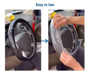 Produit de qualité supérieure avec housse de <span class=keywords><strong>volant</strong></span> de voiture <span class=keywords><strong>jetable</strong></span> en <span class=keywords><strong>plastique</strong></span> à bas prix - Product Image 1
