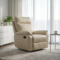 360 °   Fauteuil inclinable pivotant à dossier manuel avec poche latérale, fauteuil de relaxation rembourré pour salon et home cinéma