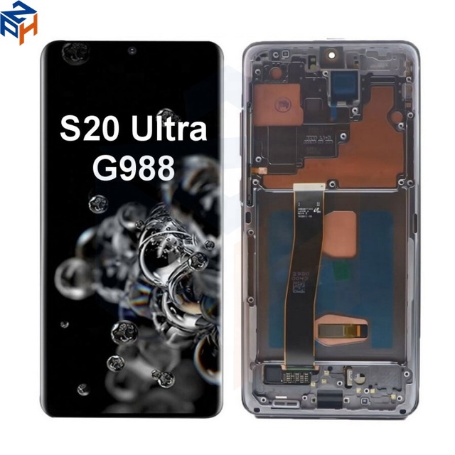 Pantalla S20 Ultra G988 G988F Ecran S20 Ultra for Samsung Galaxy S20 Ultra Amoled Lcd Screen Replace Display With Fframe