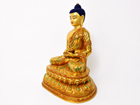 Statue de Bouddha Amitabha en laiton finition or, fabrication artisanale, sculpture bouddhiste moderne, Feng Shui, cadeau d'autel de temple antique, directement de l'usine