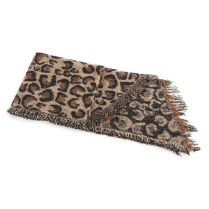 Venta al por mayor caliente largo impresión chal estola de punto larga leopardo bufanda - Product Image 5