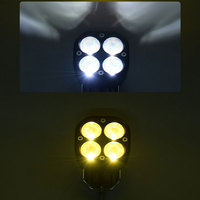 Projecteur de travail LED carré à quatre réflecteurs, lampe de conduite pour camion, refroidissement rapide, support en U, auxiliaire