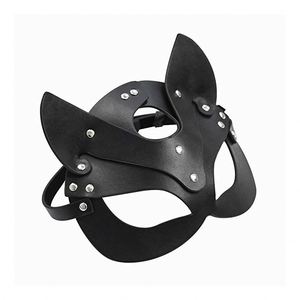 Produits sexuels pour adultes Jouet sexuel SM <span class=keywords><strong>Masque</strong></span> pour les yeux et collier en cuir pour femmes Cosplay <span class=keywords><strong>Catwoman</strong></span> Jeu pour adultes Fête de mascarade - Product Image 4