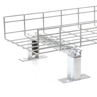 Plateau à câbles en treillis métallique pré-galvanisé en acier inoxydable et aluminium, largeur 500 mm, pour pose de câbles industriels et de construction