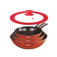 Couvercles universels en verre trempé et silicone (qualité alimentaire) de 18-20-22 cm, remplacement OEM, résistants à la chaleur, en gros