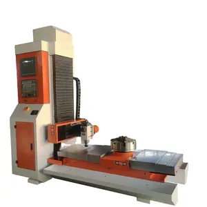 Máquina cortadora de fresado CNC de madera de espuma 3D de husillo oscilante de 5 ejes