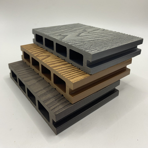 Plancher extérieur moderne en WPC 140*24mm, imperméable, installation par clic, <span class=keywords><strong>prix</strong></span> bas, grain de bois brossé, lisse, antidérapant - Product Image 5