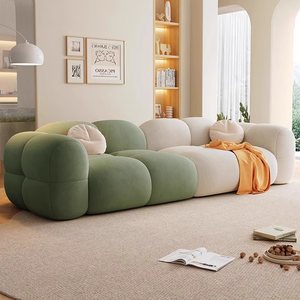 Sofá Combinado de Calidad Personalizado, Estilo Crema, Moderno y Elegante, Sofá de <span class=keywords><strong>2</strong></span>, <span class=keywords><strong>3</strong></span> y 4 Plazas, Sofá Sencillo para Sala de Estar, Juego de Muebles - Product Image 2