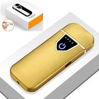 Nouveau briquet électronique intelligent à écran tactile rechargeable par USB, en alliage de zinc, avec bobine chauffante, portable, batterie 220 mAh