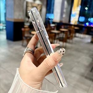 Étui de <span class=keywords><strong>téléphone</strong></span> <span class=keywords><strong>transparent</strong></span> en PC à double charnière magnétique pour Samsung Z Fold 3 avec protection d'écran, emballage en sac OPP - Product Image 2