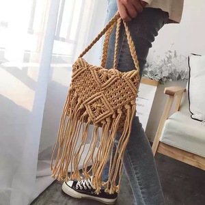 New Style Macrame <strong>Bag</strong> Casual One-<strong>Shoulder</strong> Summer Beach Handbag for Girls With Cotton Lining for <strong>Mobile</strong> <strong>Phone</strong> Small Items - Product Image 6