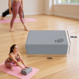 Brique de yoga grise monochrome 120g, blocs de yoga de haute qualité pour la gym et les exercices - Product Image 2