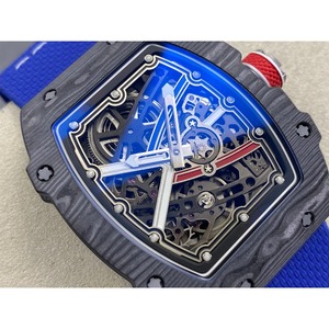 Reloj mecánico personalizado de alta calidad con movimiento Vacheron Constantin, esqueleto de carbono blanco NTPT, azul, 38 mm - Product Image 1