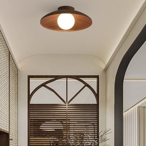 <span class=keywords><strong>2025</strong></span> thiết kế mới Nhật Bản óc chó UFO trần ánh sáng IP44 hành lang lối đi lịch thi đấu với cơ sở gỗ AC Nguồn điện - Product Image 6