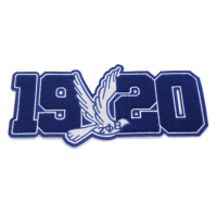 Bleu 1920 colombe Chenille patchs Alphabet grec lettres patchs chaleur appliquée fraternité sororité patchs pour pull