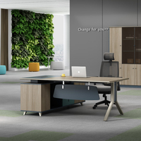 Scrivania Direzionale Moderna Convertibile ed Estensibile in Legno per Uso Computer, Ideale per Manager/Capo