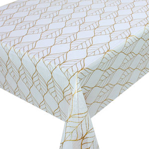 Ventes directes des fabricants de nappes en PVC avec fleurs à clip en or et en argent - Product Image 5