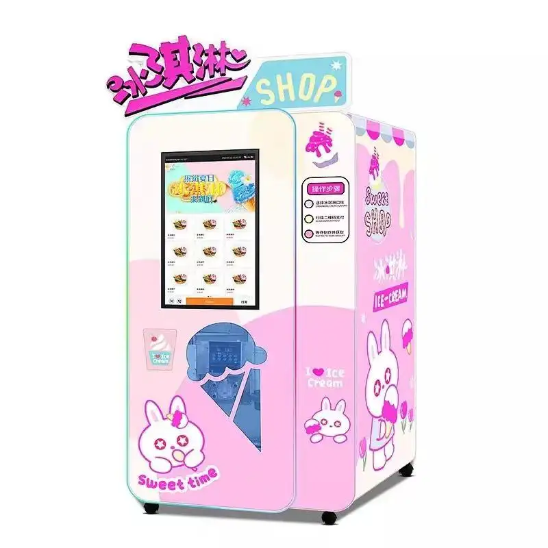 Distributeur automatique de crème glacée à écran tactile Distributeur automatique de crème glacée molle