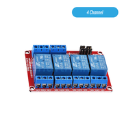Module de relais de déclenchement haut et bas niveau 1/2/4/8 canaux 5V 12V 24V avec bouclier de carte de Support d'optocoupleur
