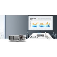 Projecteur laser 4K portable rechargeable MW632ST, projecteur vidéo Ultra HD avec haut-parleurs intégrés, longue portée pour les entreprises et l'éducation