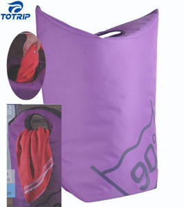 ตะกร้าผ้าแบบพับได้ขนาดใหญ่พิเศษสำหรับโรงแรม ทำจากโพลีเอสเตอร์ ความจุ 120 ลิตร พร้อมฝาปิดแม่เหล็ก - Product Image 2