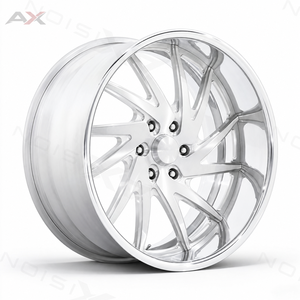 Jantes forgées 2 pièces 22 24 26 pouces 6x5.5 6x139.7 polies directionnelles pour Chevy C10 Silverado GMC Sierra - Product Image 1