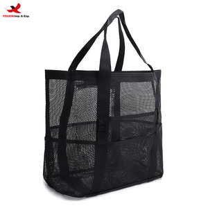 Polyester Mesh <b>Beach</b> <b>Bag</b> Multi-Purpose Travel <b>Bag</b> for Bathroom & Toy Storage <b>Large</b> Capacity Hollow Design RTS Bulk Mixed Order - Product Image 1