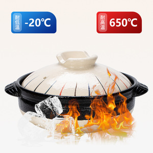 Hand Painted Clay Casserole Pot For Stewing Soup And Braising On Gas Stove Heat Resistant Ceramic Cookware - Product Image 4